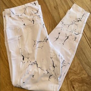 Buff Bunny Onyx White Marble Leggings XL